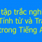 Bài tập về Tính từ và Trạng từ – Có đáp án